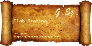 Glab Szabina névjegykártya