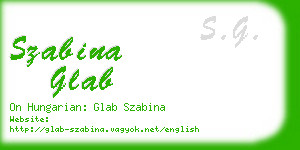 szabina glab business card
